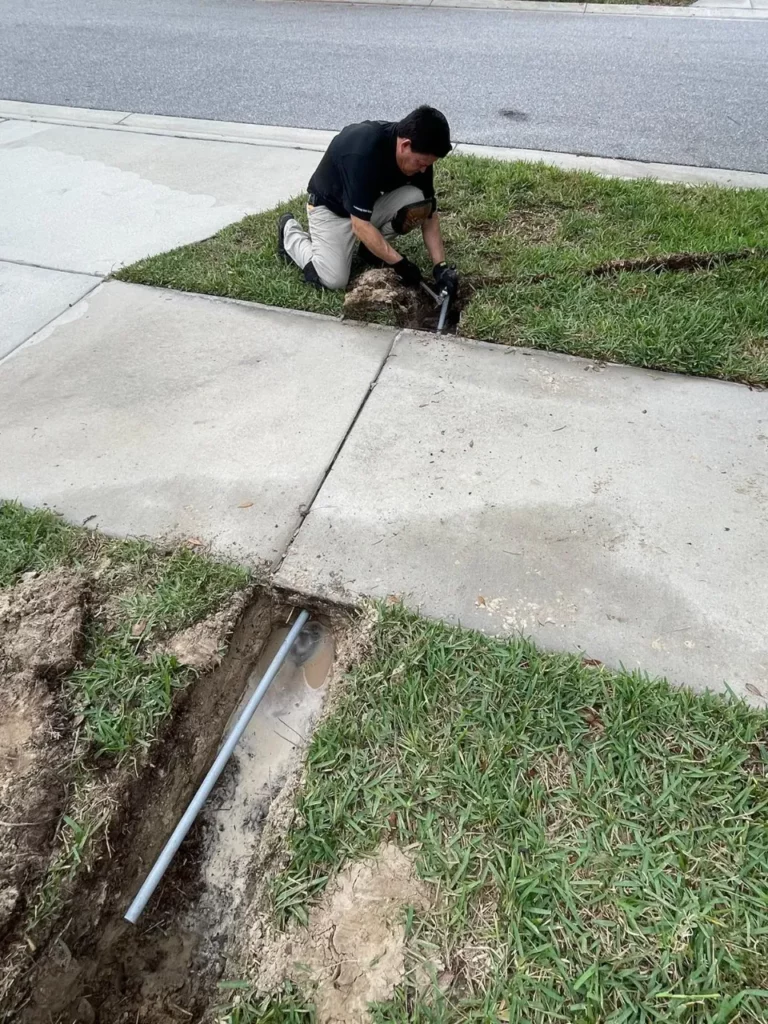 Trenching for landscape lighting