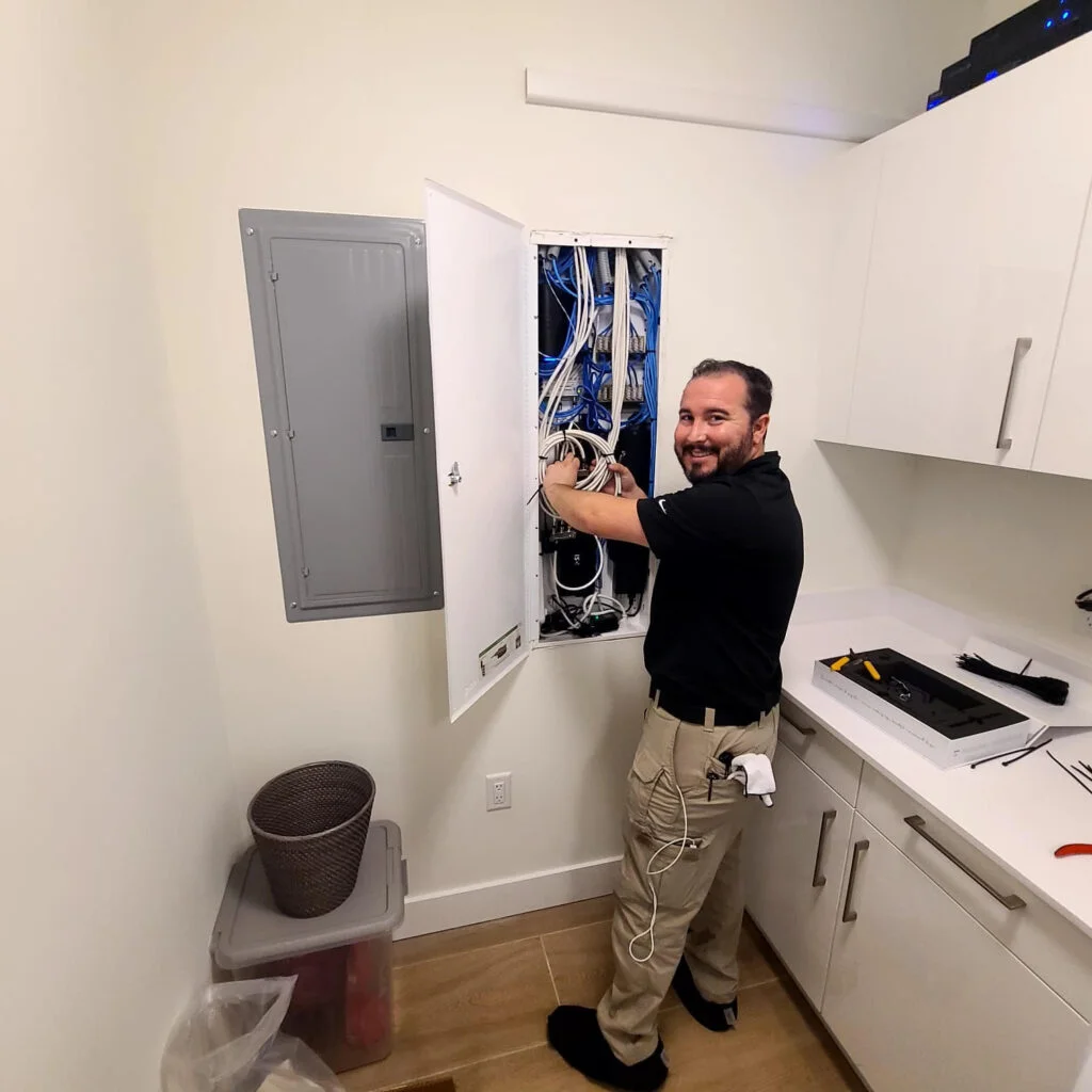 Wireless Access Points network rack installation